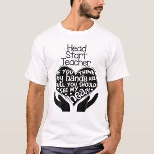 Camiseta Professor de Arranque da Cabeça T Colégio de Mãos 