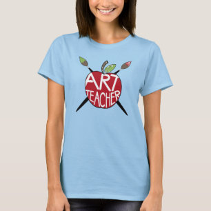 Camiseta Professor de arte Apple & escovas de pintura