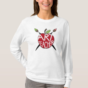 Camiseta Professor de arte Apple & escovas de pintura