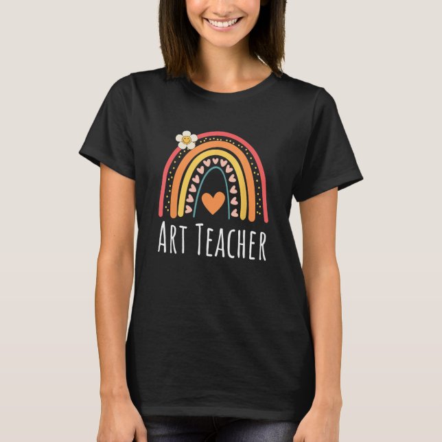 Camiseta Professor De Arte Arco Arrependido Arco-Íris De Vo (Frente)