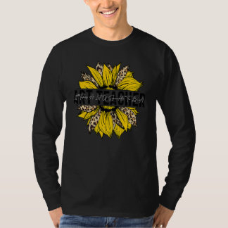 Camiseta Professor de Arte Boho Girassol Cuidadoso Dedicado