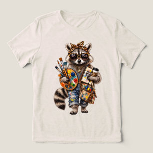 Camiseta Professor de Arte Divertido Mapache – Animal Arti