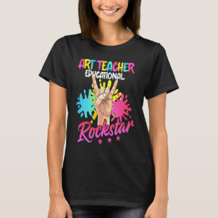 Camiseta Professor de Arte Educador Rockstar Artista Educaç