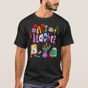 Camiseta Professor De Arte Engraçado De Volta À Escola No P