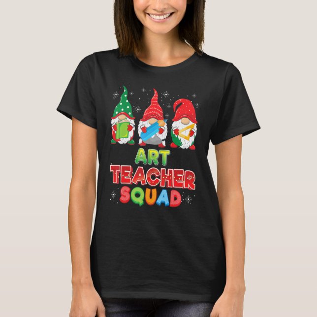 Camiseta Professor de Arte Gnomos de Natal Gnomo Gnomo Swea (Frente)