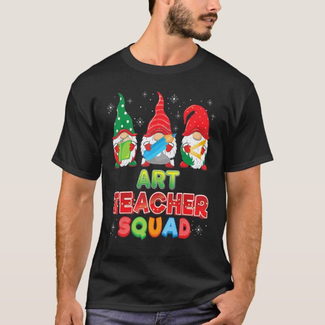 Camiseta Professor de Arte Gnomos de Natal Gnomo Gnomo Swea (Frente)