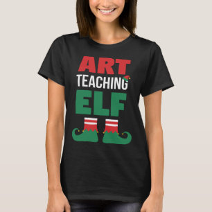 Camiseta Professor de Arte Natal Elfo de Ensino de Arte Pr