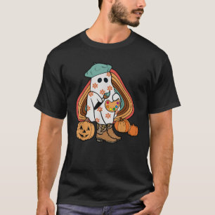 Camiseta Professor de Arte Pincéis de Pintura Abóbora Retrô