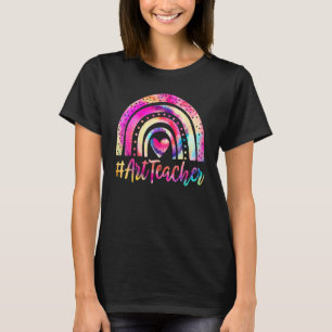 Camiseta Professor de Arte Tie Dye Arco-íris Volta às Aulas
