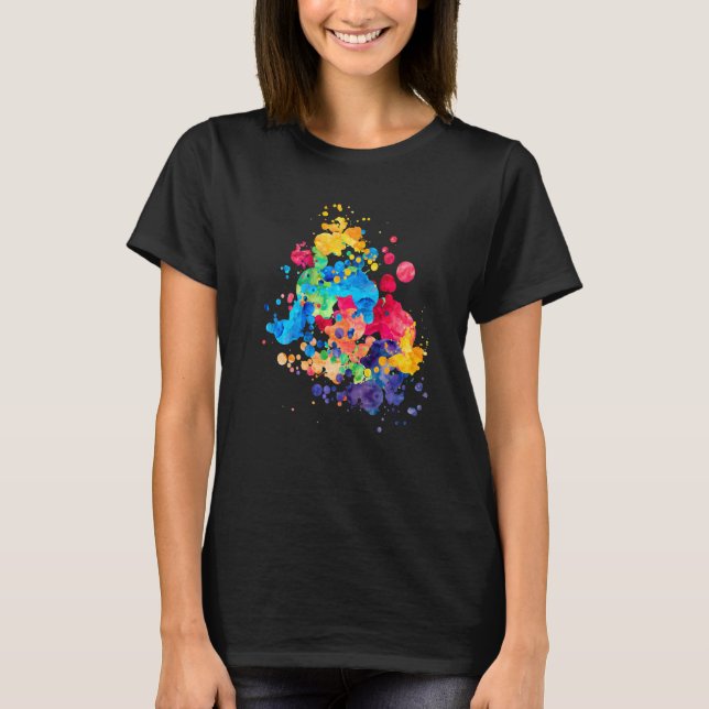 Camiseta Professor de Arte Tinta Spray Borrifada (Frente)