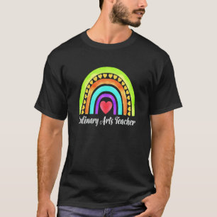 Camiseta Professor de Artes Culinárias Hearts & Rainbows