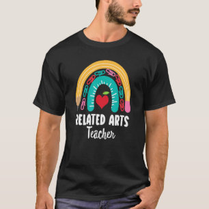 Camiseta Professor De Artes Relacionadas Boho Rainbow Para
