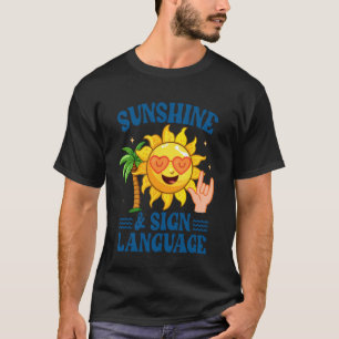 Camiseta Professor de ASL Comunicação de Surdos Sunshine & 