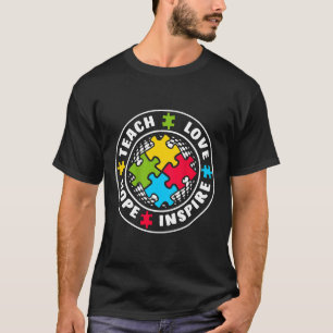 Camiseta Professor de Autismo-Autismo Educação Especial Cos