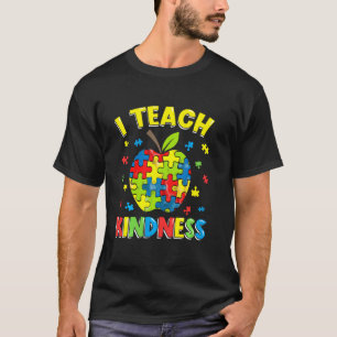 Camiseta Professor de Autismo  Eu Ensino Gentileza Puzzle d