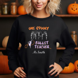 Camiseta Professor de Balé assustador Halloween Esqueleto n