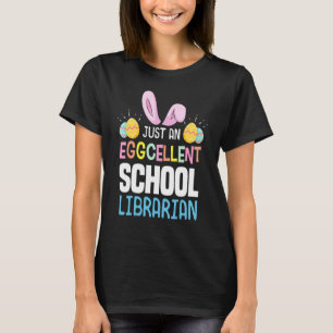 Camiseta Professor de Bibliotecas Escolares Easter Bun de O