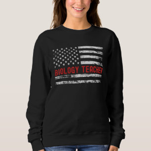 Camiseta Professor de Biologia Bandeira EUA Profissão Títul