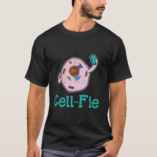 Camiseta Professor de Biologia Cell-Fie Engraçado Professo