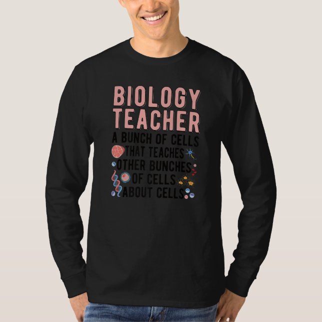 Camiseta Professor de Biologia Um Monte de Células Ensino d (Frente)