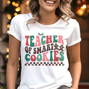 Camiseta Professor de Biscoitos Inteligentes Natal Retro