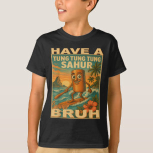 Camiseta Professor de Brainrot Tung Tung Tung Sahur no Dia 