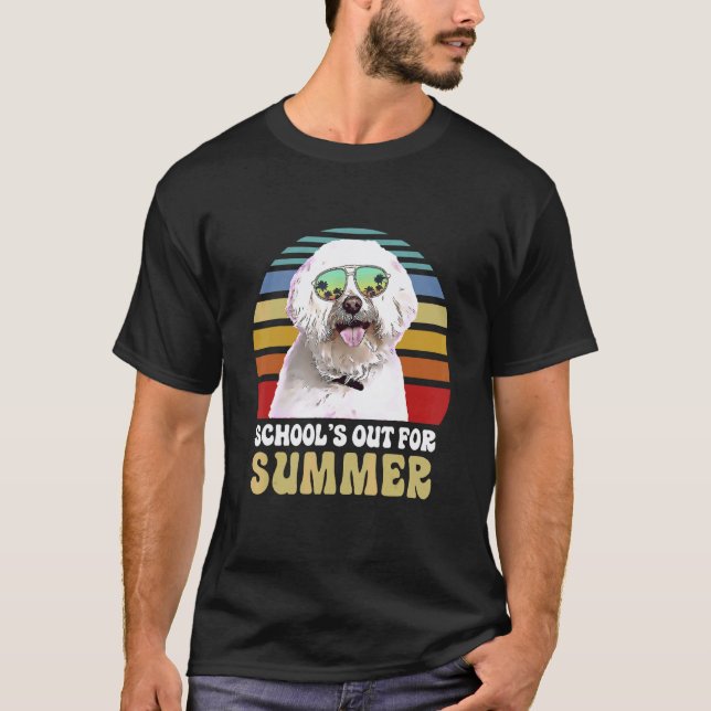 Camiseta Professor de Cachorro Maltês Escolas Fechadas Para (Frente)