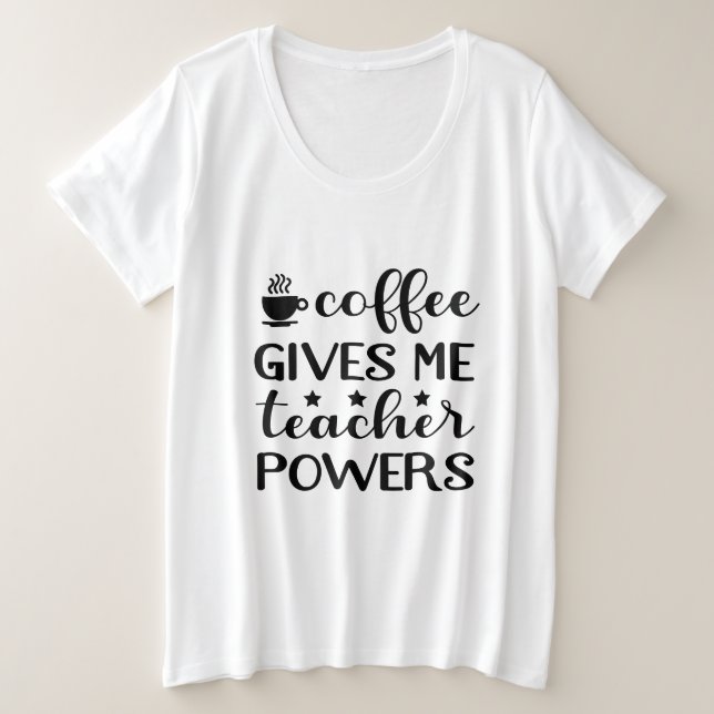 Camiseta Professor de café engraçado poderes (Frente do Design)