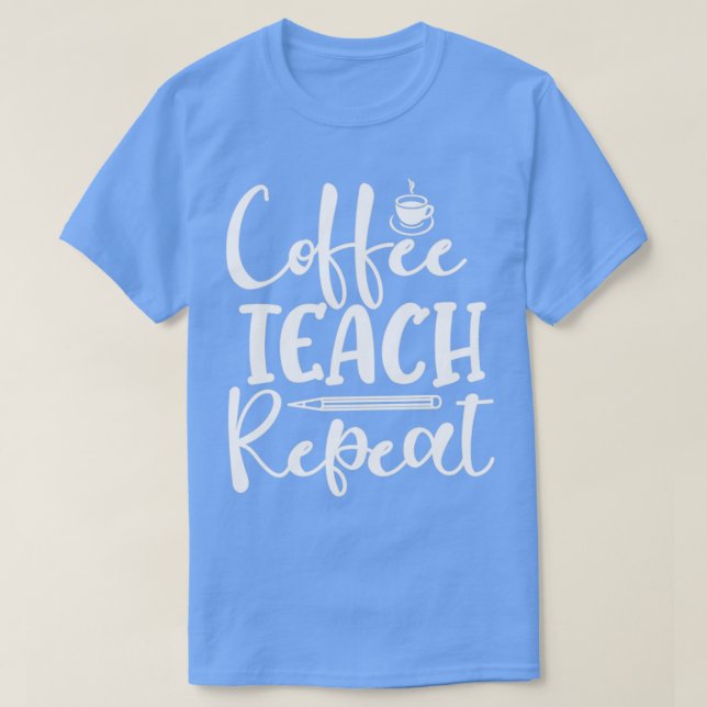 Camiseta Professor de café repete café café café café (Frente do Design)