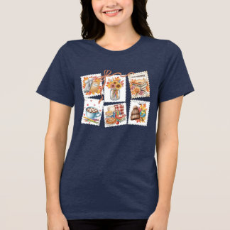 Camiseta Professor de Carimbo de Vintagem Cozy Autumn