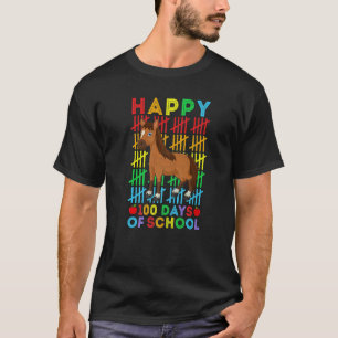Camiseta Professor de Cavalo Aluno Feliz 100 Dias de Escola
