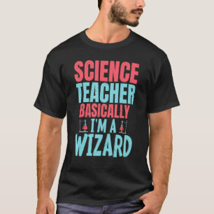 Camiseta Professor de Ciência Basicamente sou um Mago