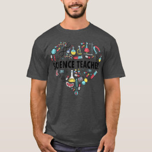 Camiseta Professor de Ciência Coração Orgulhosa Ciência Ado