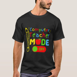 Camiseta Professor de Ciência da Computação Modo Desligado