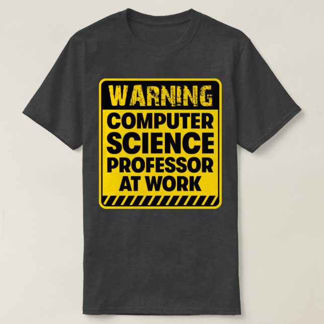 Camiseta Professor de Ciência da Computação no trabalho (Frente do Design)