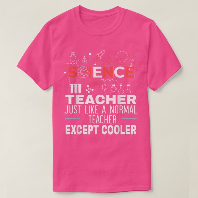 Camiseta Professor De Ciência Do Mens Tal Como Um Professor (Frente do Design)