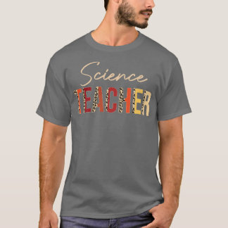 Camiseta Professor de Ciência Leopard Fall Outonos de outon