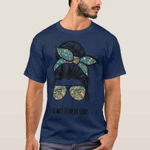 Camiseta Professor de Ciência Messer Bun Life Hair Vídeos d