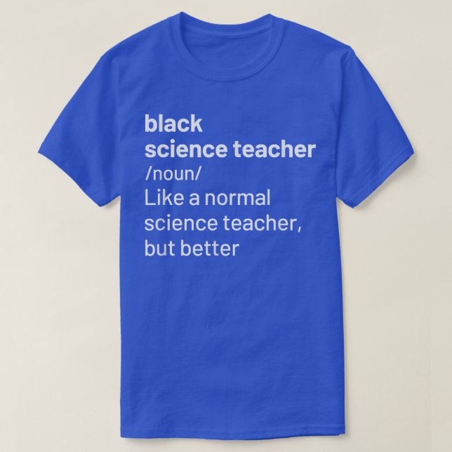 Camiseta Professor de Ciência Negra Educador Africano Ameri (Frente do Design)