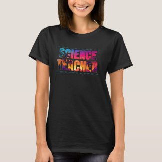 Camiseta Professor de Ciência Profissão de Cargo Sunset Ret