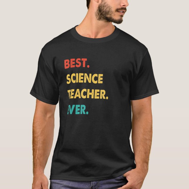 Camiseta Professor de Ciência Profissão Retrora Melhor Prof (Frente)