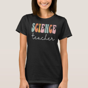 Camiseta Professor de Ciência Retro Groovy Women Feliz Prim