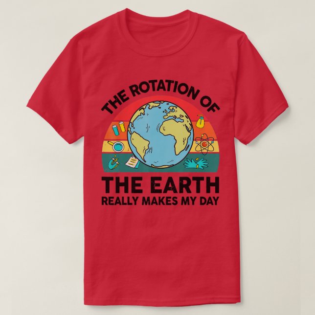 Camiseta Professor de Ciência Rotulagem de Terras Realmente (Frente do Design)