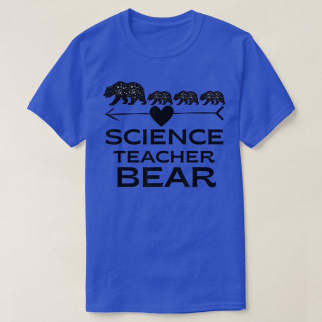 Camiseta Professor de Ciência Urso, Engraçado Professor de  (Frente do Design)