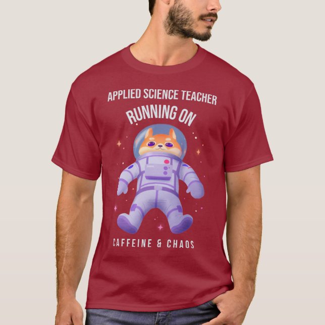 Camiseta Professor de Ciências Aplicadas Administrando Cafe (Frente)