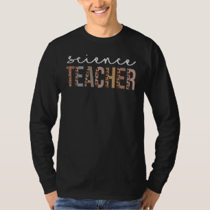 Camiseta Professor de Ciências Apreciação de Leopardo para