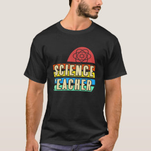 Camiseta Professor de Ciências Arco-Íris Retro Orgulho de F