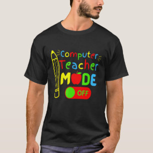 Camiseta Professor de Ciências da Computação modo desligado