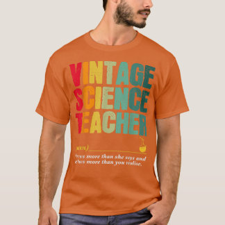 Camiseta Professor de Ciências Vintage Engraçado Cargo Aniv