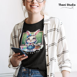 Camiseta Professor de coelho bonito Páscoa de colheita e no